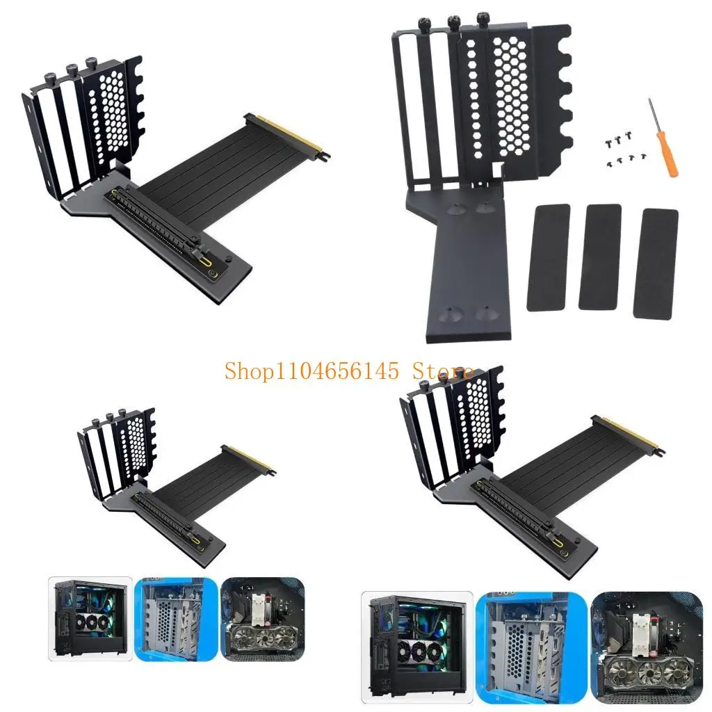 

5asd Вертикальный кронштейн для видеокарты PCIE3.0 X16 Держатель графического процессора Улучшенная компоновка ПК Простая для и