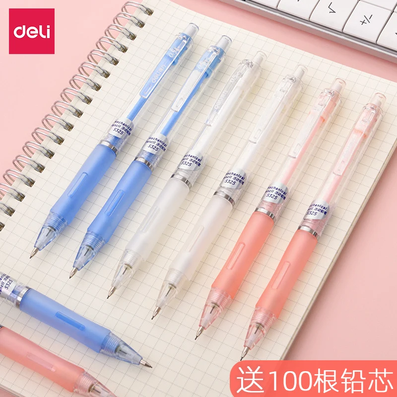 

Deli Durable Automatic Mechanical Pencil 0.5mm 0.7mm Fine Writing Point Smooth Writing Sketch Design Painting Pencil Spare Lead