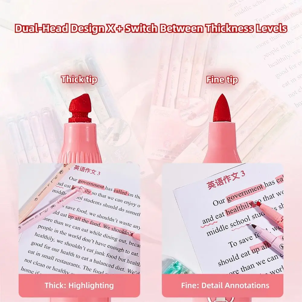 

5 шт., устойчивые к размазыванию маркеры с двумя наконечниками, защита глаз, пастельные цвета, цветная ручка для рисования, цветная маркировка, ручка для рисования, школьный офис