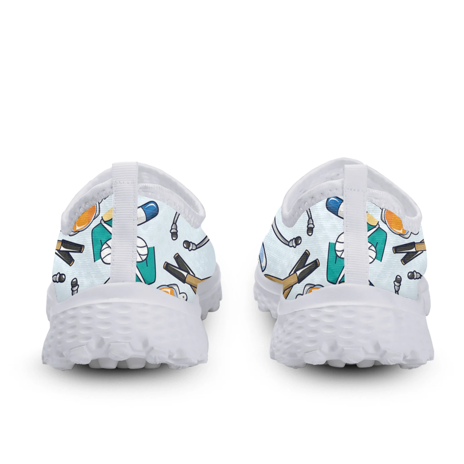 Trendy Ambulance Medical Box Printing Lightweight Breathable Summer Shoes Soft Sole Nurse Shoes Walking Shoes