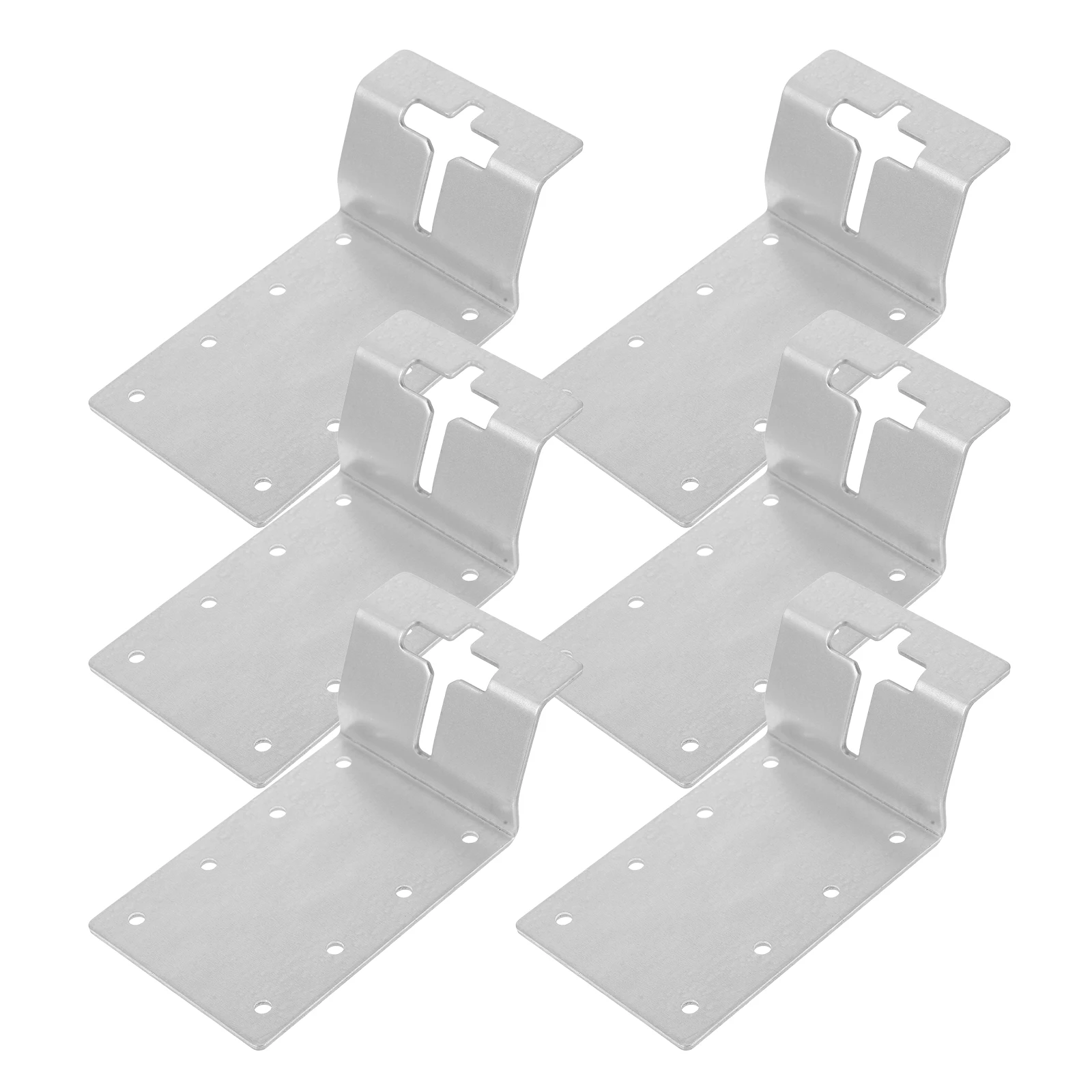 

6 Pcs Column Bracket 3 Inch T Shape Durable Coating Mailbox Fastener Kit SecurityBracket Garden Fence Deck Anchor Base Brackets