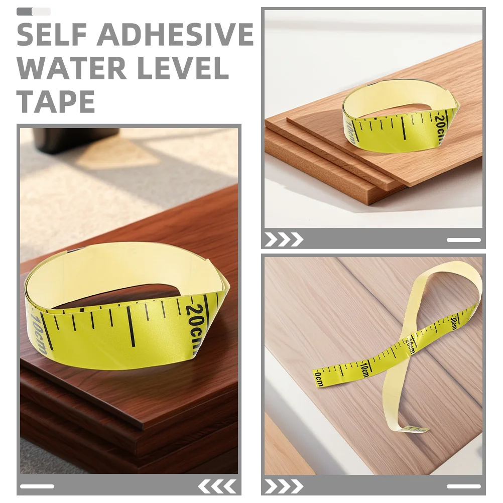 Decalcomanie autoadesive per livello dell'acqua da 2 pezzi Nastro di misurazione accurato per contenitori Prenote Uso versatile Stick on Righello