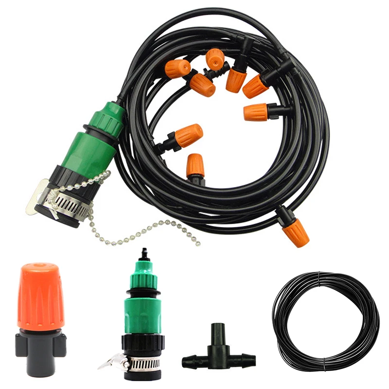 

20-5M Outdoor Drip Irrigation Automatic Watering Kit Garden Misting Cooling System Irrigation Watering 4/7mm Hose for Greenhouse