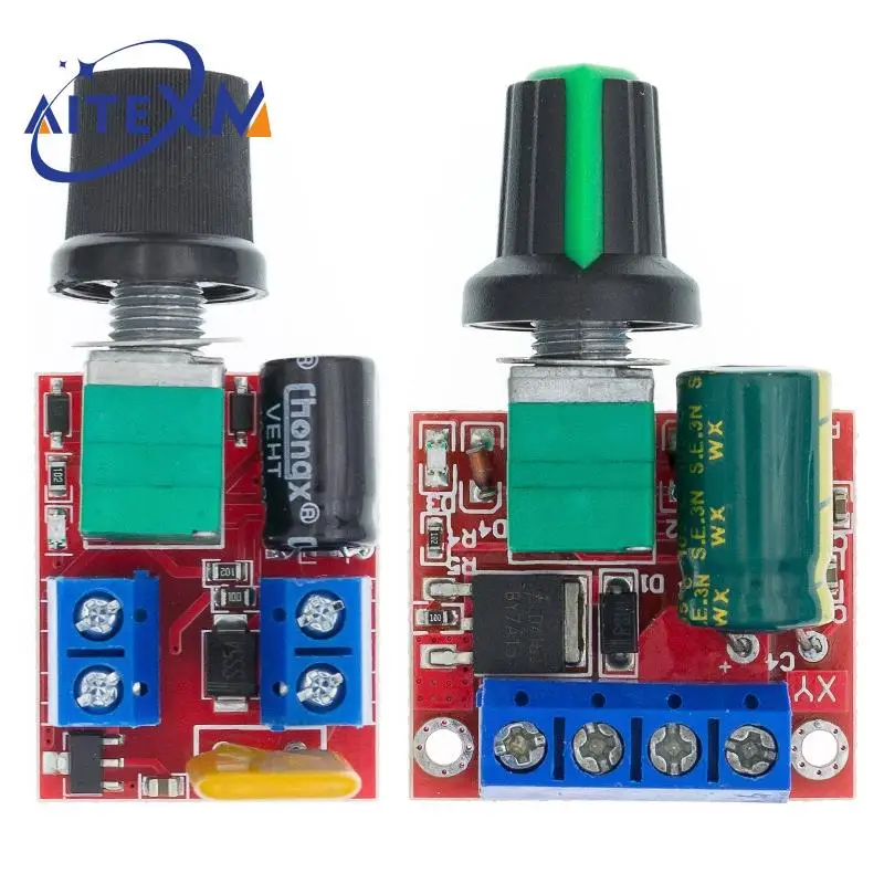 DC 1.8V-35V 2A 3A 5A 10A 30W 80W 90W PWM Motor Speed Controller Low Voltage Motor Speed Controller PWM Adjustable Drive Module