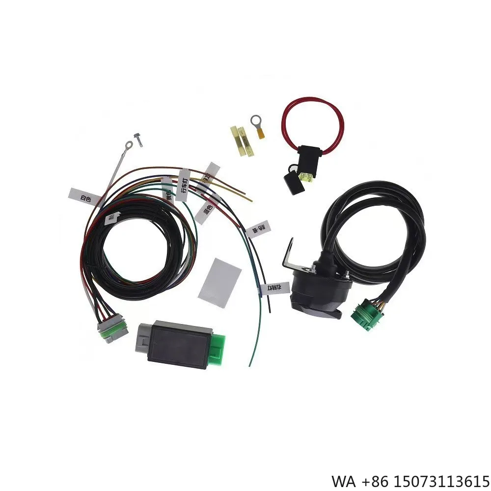 European 13-Pin Trailer Socket Harness Car End with Current Control Module & Troubleshooting Code 8-Core Signal Input Harness