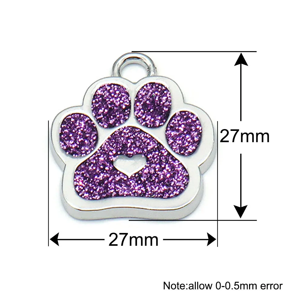 Wholesale 20pcs Dog Tag Engraved Pet Dog Collar Accessories NamePendant Anti-lost Pet Supplies Personalized Metal Key Ring Plate