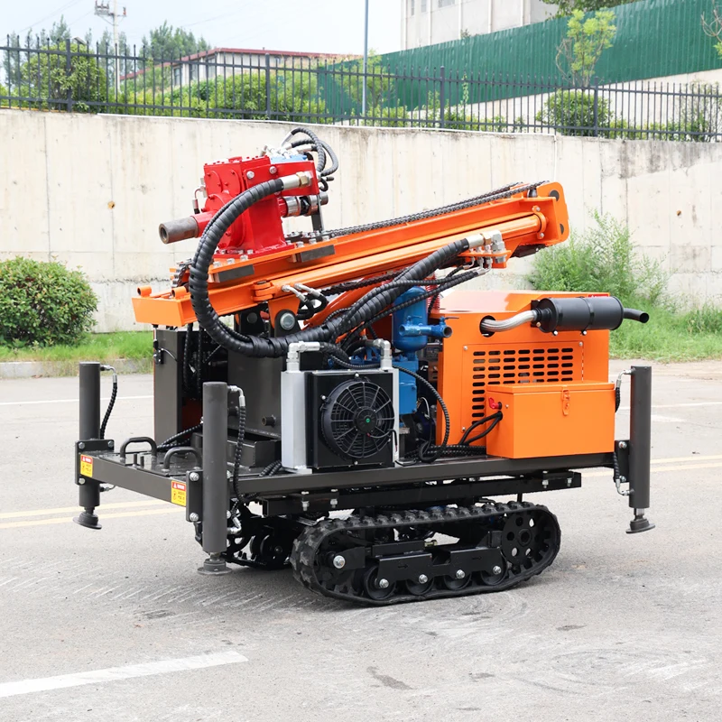 Customized Portable Wheel Drill Rig 200M Diesel Hydraulic High Efficiency Hole Boring Water Well Drilling Rig Machine