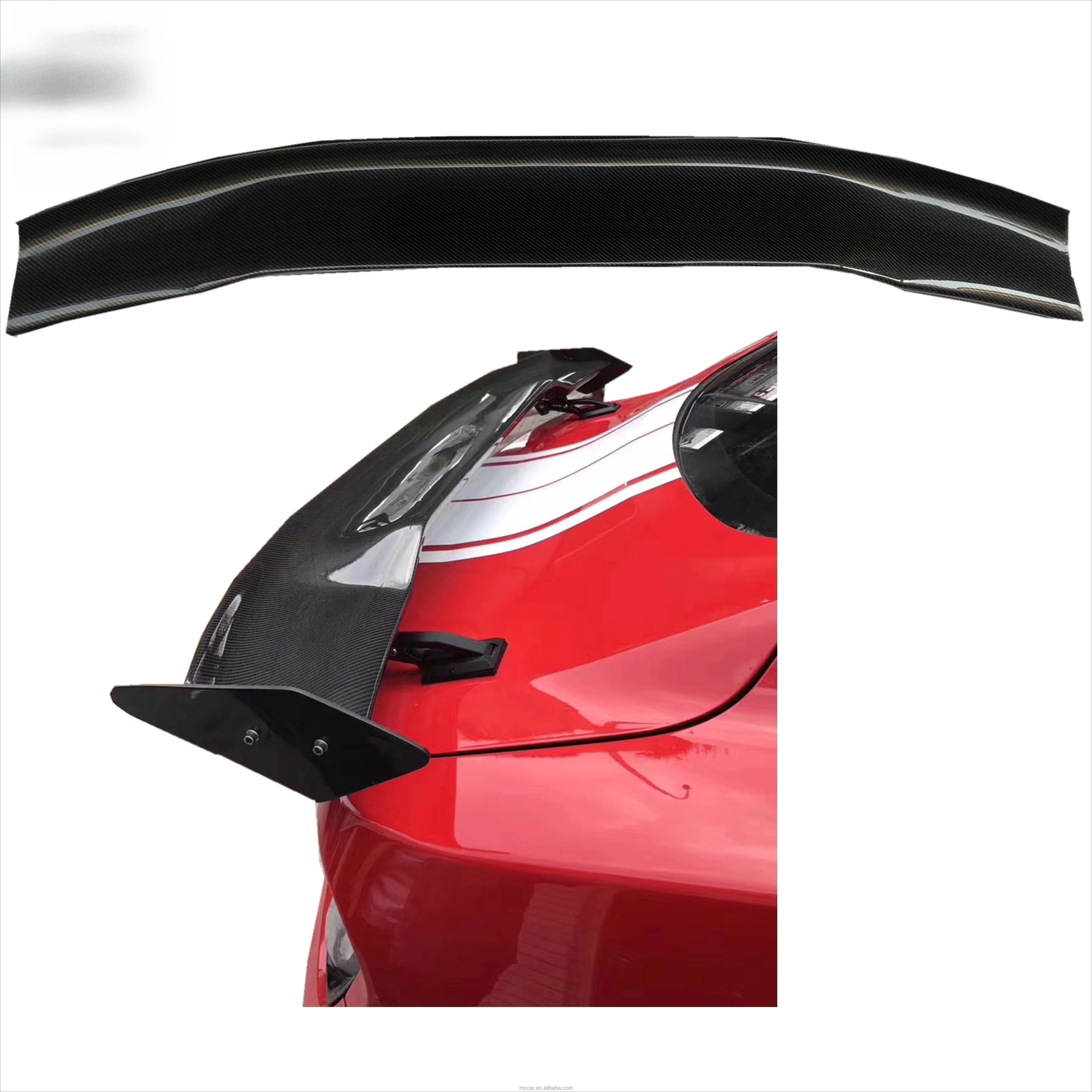 

APR Style Car Spoiler Carbon Fiber Trunk Lid Spoiler for Mustang GT350 GT500 Carbon Fiber Trunk Lid Spoiler