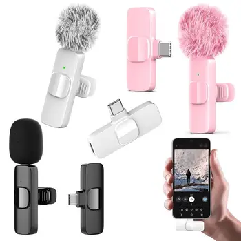 Wireless Lavalier Microphone Mini USB-C Mic for iPhone 15/16/17 Android Live Streaming…