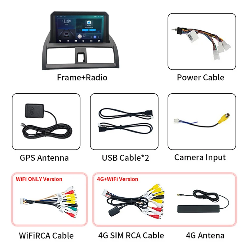 Android Car Stereo Player For Honda Accord 7 VII 2003-2007 IPS 2.5D Screen Wireless Carplay Auto GPS Navigation Wifi Bluetooth