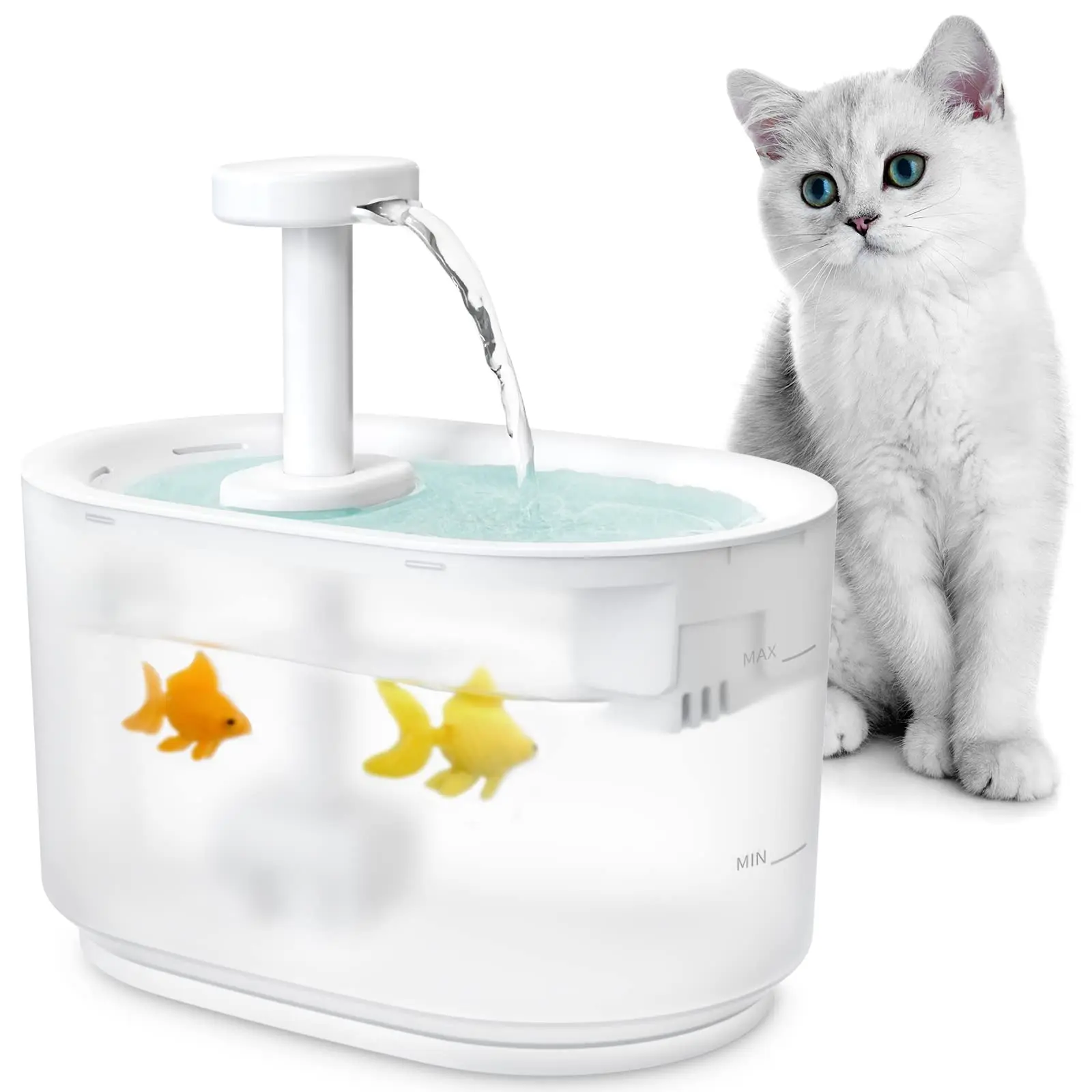 

PET Cat Water Fountain 3.5L Pet Water Fountain with Wireless Pump Ultra Quiet Automatic Pet Drinking Bowl