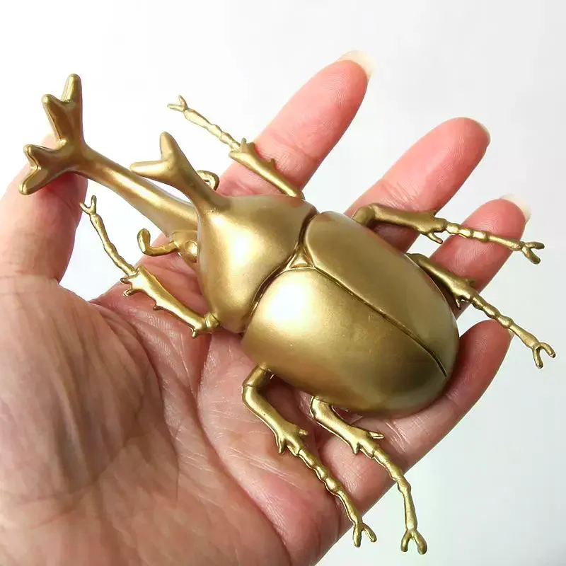 PVC Beetle Ornaments Fairy Style Beetle Figurine Hand-played Lightweight Decor for Kids Bedroom Tabletop Souvenir Gift