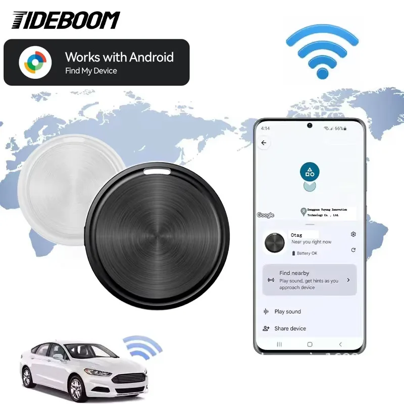 Автомобильный мини-GPS трекер Bluetooth для Android, ключ, кошелек, сумки, поиск с приложением Google Find My Device, поиск ключей, локатор для смартфона