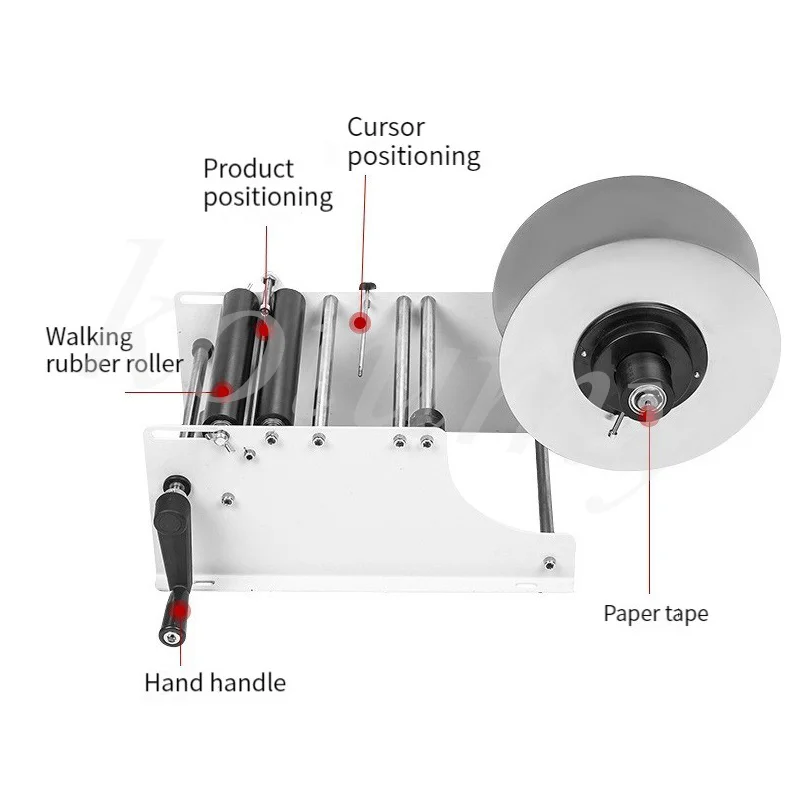 Hand Runde Flasche Kennzeichnung Maschine Einstellbare Schälen Etiketten Maschine Hand-bedienung Etikettierer Label Dispenser