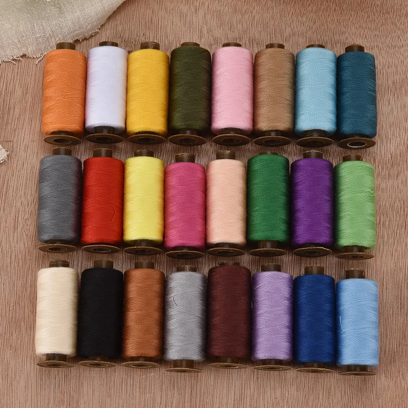 24Pcs Mixed Sewing Thread Kit 500 Yards Thread per Sewing Thread Spools For Home Sewing Machine And Hand Embroidery