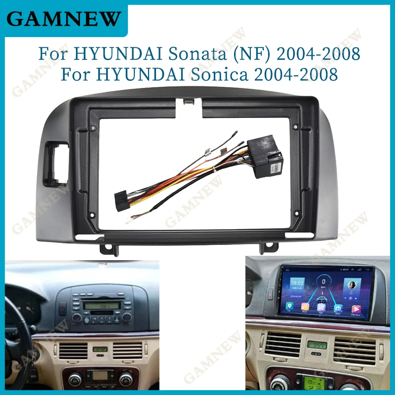 9 Inch Car Frame Fascia Adapter Android Radio Dash Fitting Panel Kit For Hyundai Sonata NF 2004-2008 