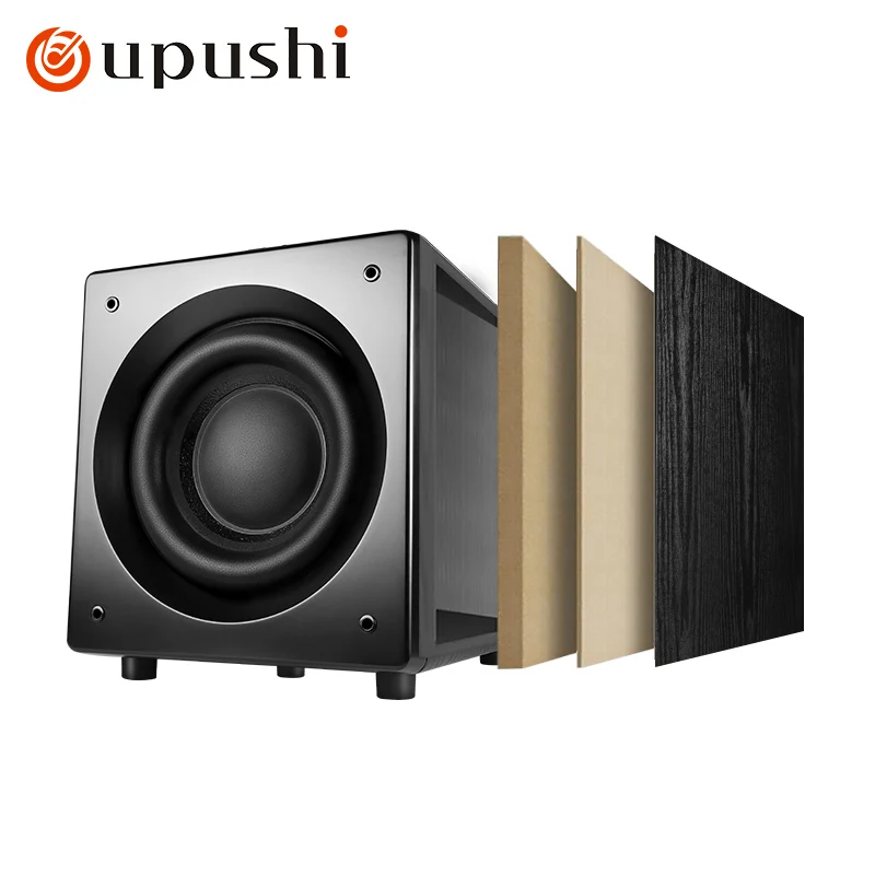 

Oupushi SW100III Ultra Low Bass 10 inch 200W Home Theater Cannon Heavy Low Sound Active subwoofer with amplifier