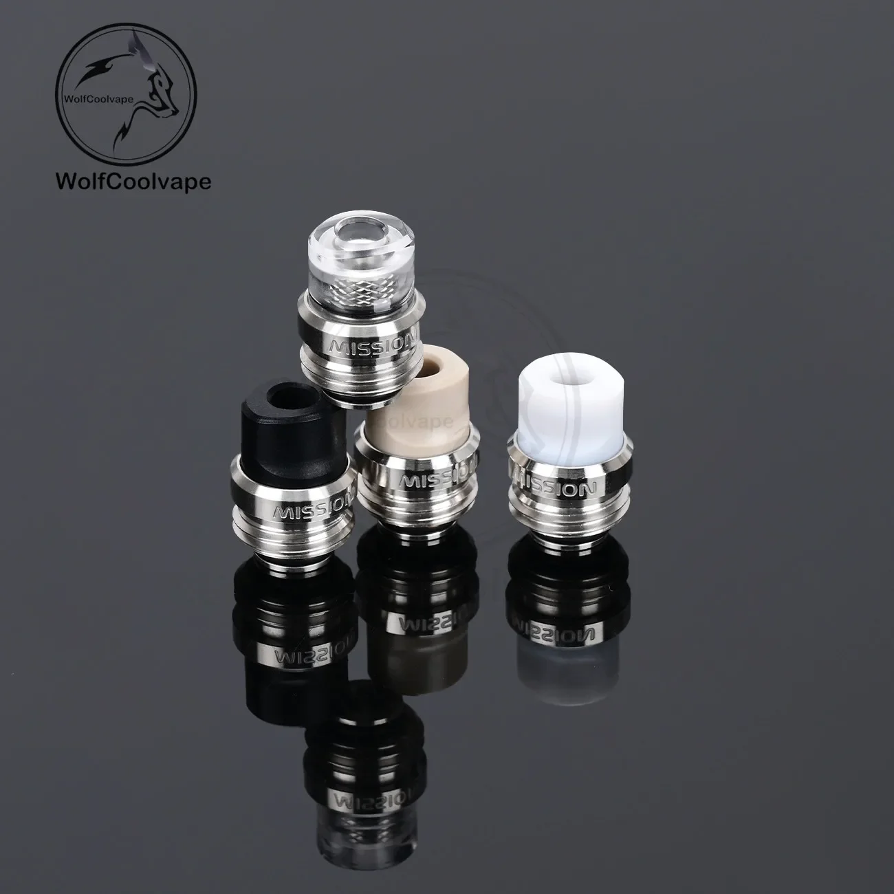 Wolfcoolvape Mission TIPS V2 Style BB Drip Tip Set para Boro Billet Box Mod AIO Vape Acessórios Kit BB V2 Compatível