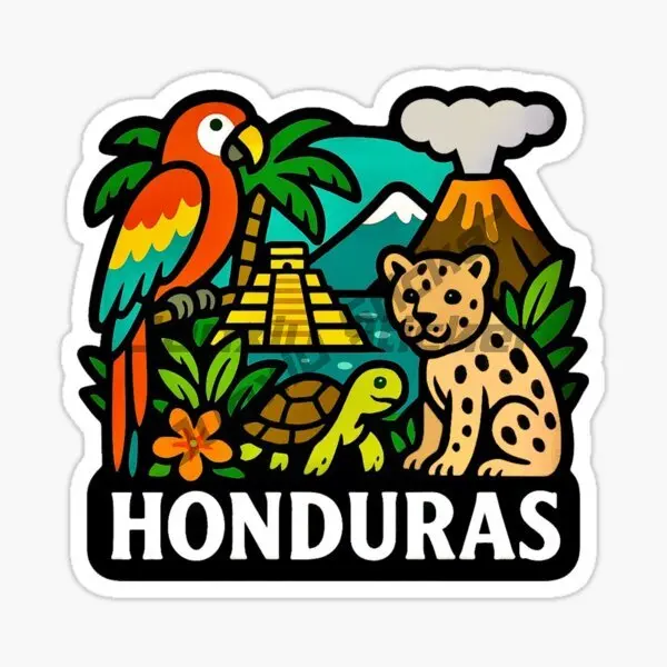 HONDURAS Diving Scenery Flag Shield Map Creative PVC Sticker Decorate Car Motorcycle Bicycle Helmet Window Wall Decal Accessorie - view 4