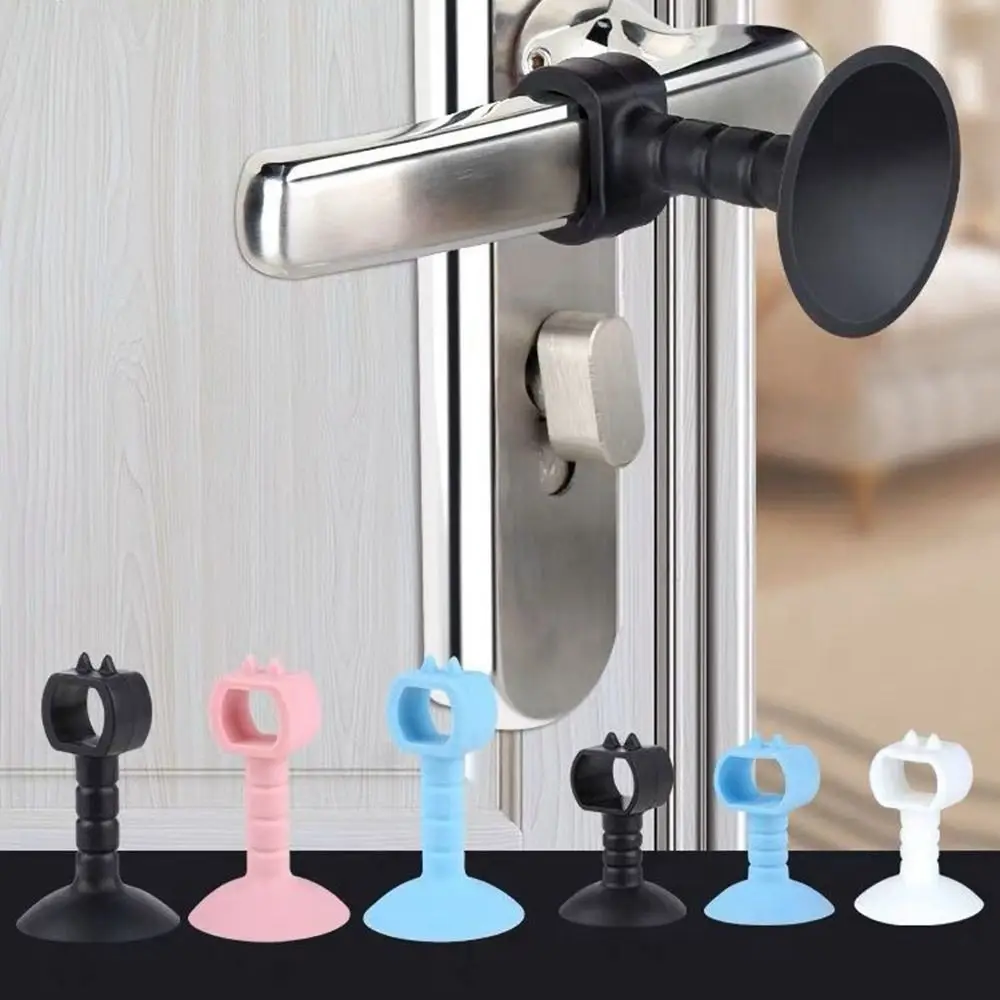 Soft Silicone Door Stopper Anti-damage Wall Protector Suction Cup Door Handle Bumper Mute Protect Walls Furniture Fittings