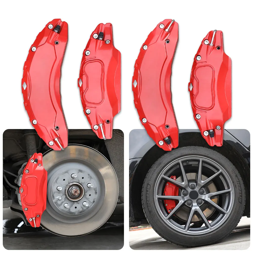 Set of 4 Caliper Covers For Tesla Model 3 Brake Caliper Covers 18 19 Inch Wheel Hub Aluminium Alloy Accessories