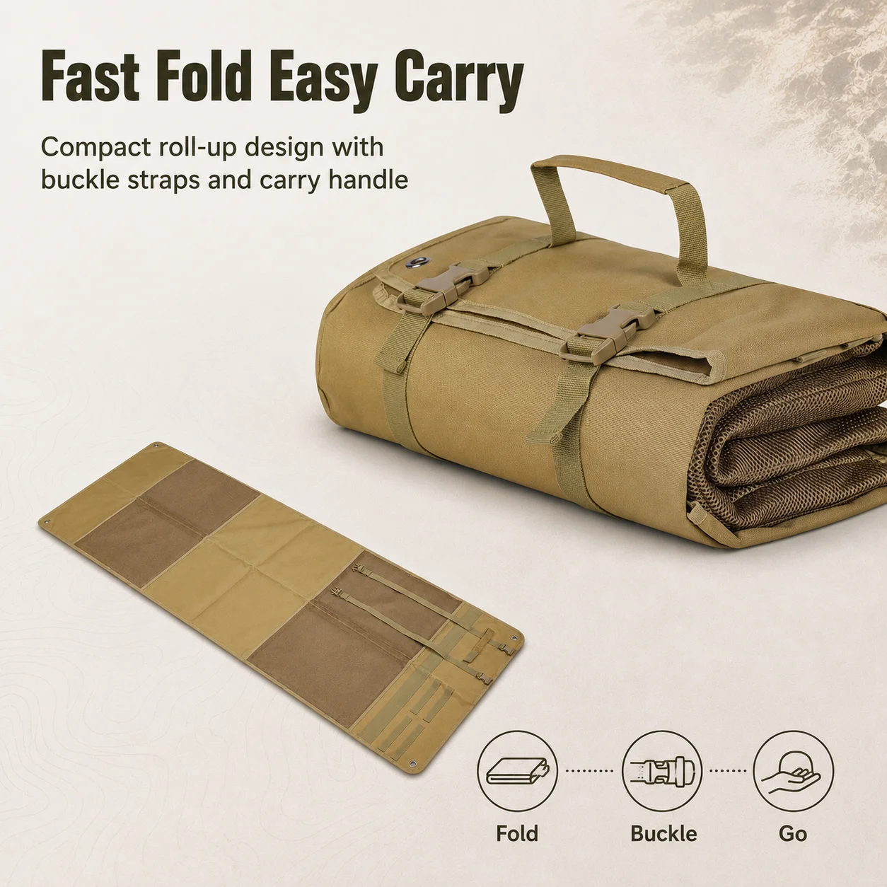 Portable Tactical Ground Mat Durable Waterproof Training Pad Rollable Camping Mat Moistureproof Gear For Outdoor Camping Use