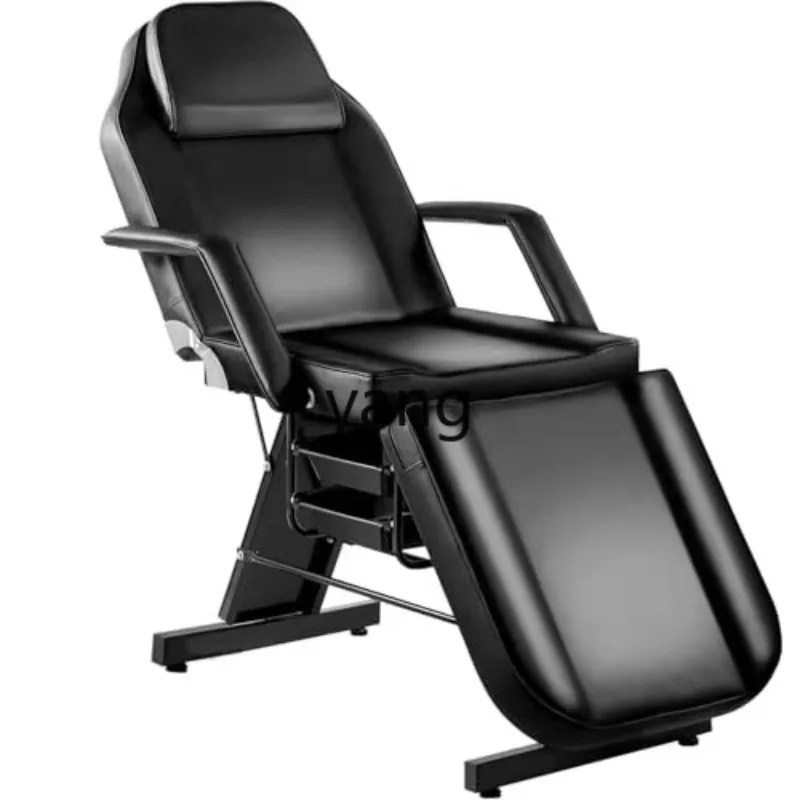 lmm reclining beauty bed chair salon with high air rod stool