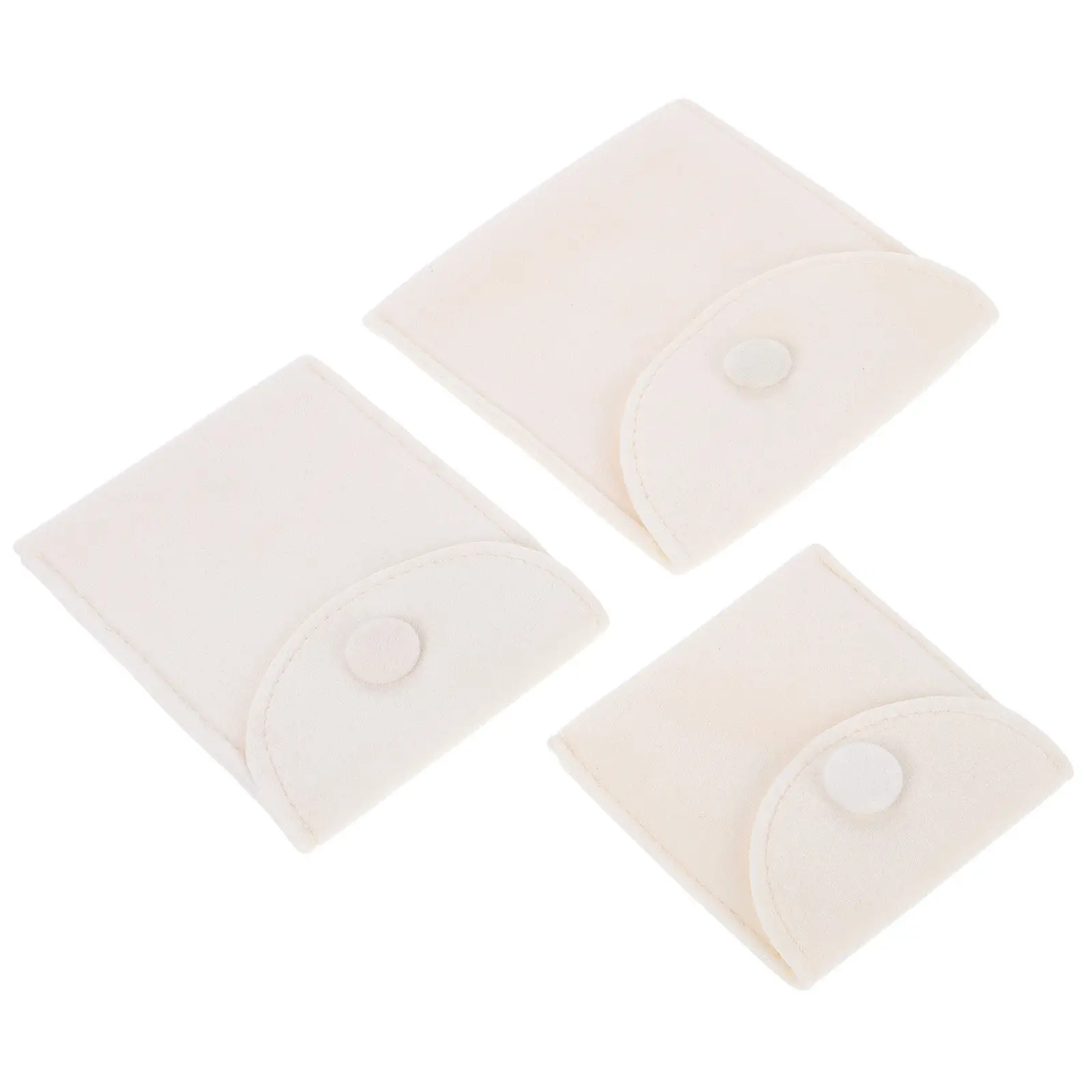 

3Pcs Jewelry Organizer Pouches Snap Closure Small Travel Jewelry Bags for Rings Necklaces Bracelets Earrings Coins Home Display