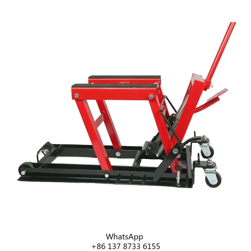 Heavy Duty Power Foldable Cylinder Wide Deck Adjustable Height Scissor Jack Motorcycle Lift Jack For Workshop