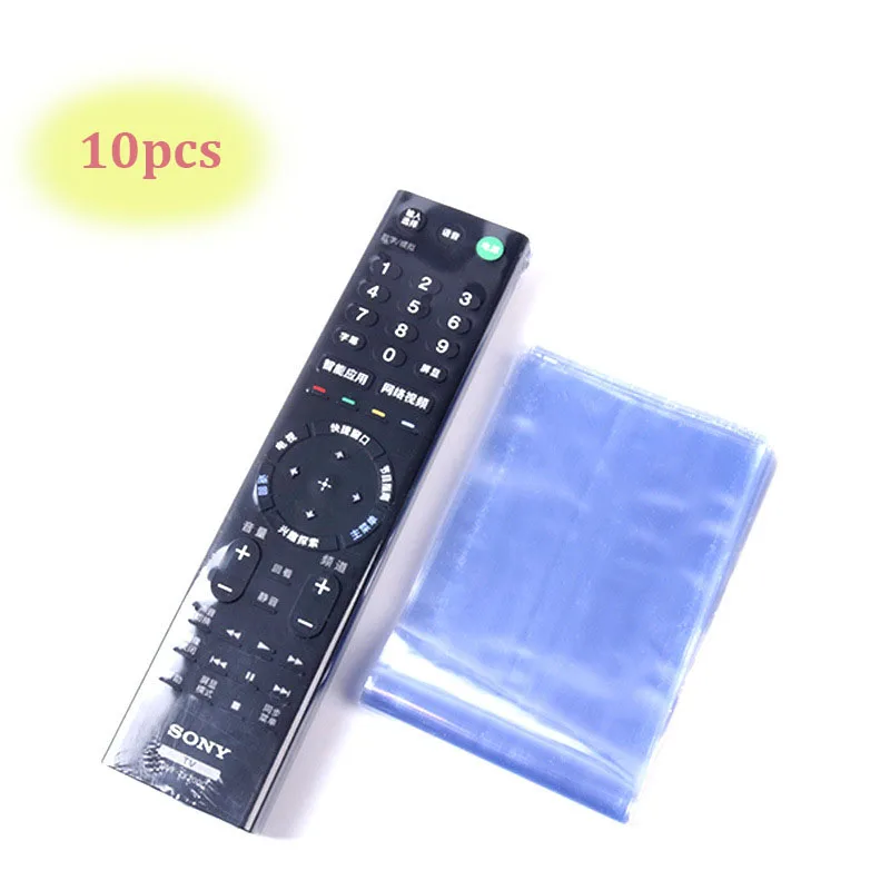 10pcs Television Accessories PVC Protective Cover Waterproof Heat Shrink Film Remote Controller Sleeve Case