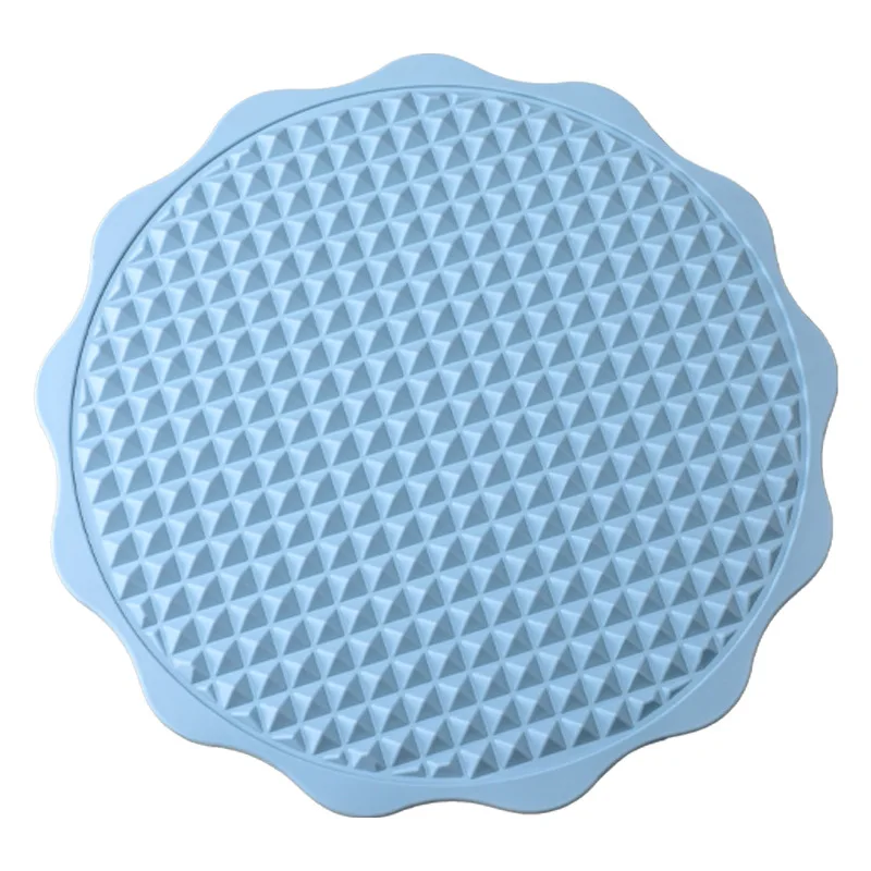 1 Pc Indoor Acupressure Mat Silicone Anti Slip Jogging Foot Massage Pad Stationary Run Specific Toe Press Plate Random color