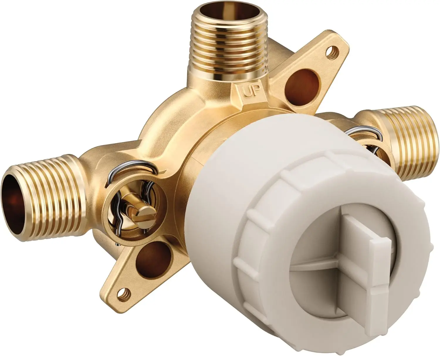 

3-Port Shower Rough-In Brass Mixing Valve with CC/IPC Connections and Stops for Easy Installation