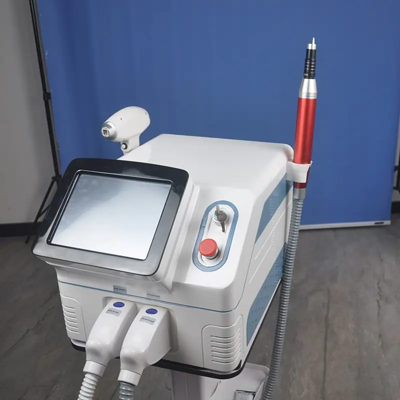 2 in 1 808 กําจัดขน 1200W Tattoo Removal Skin Rejuvenation Face Lifting Carbon Peeling เครื่องกําจัดขนผิวไวท์เทนนิ่งเครื่อง