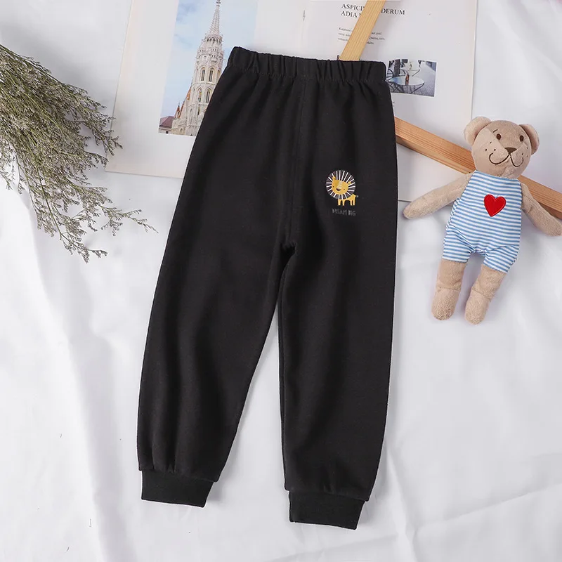 子供用の柔らかい綿のロングパンツ,1〜5歳の赤ちゃん用のレギンス,幼児用のパンツ,漫画,暖かい,男の子,女の子,子供用,秋