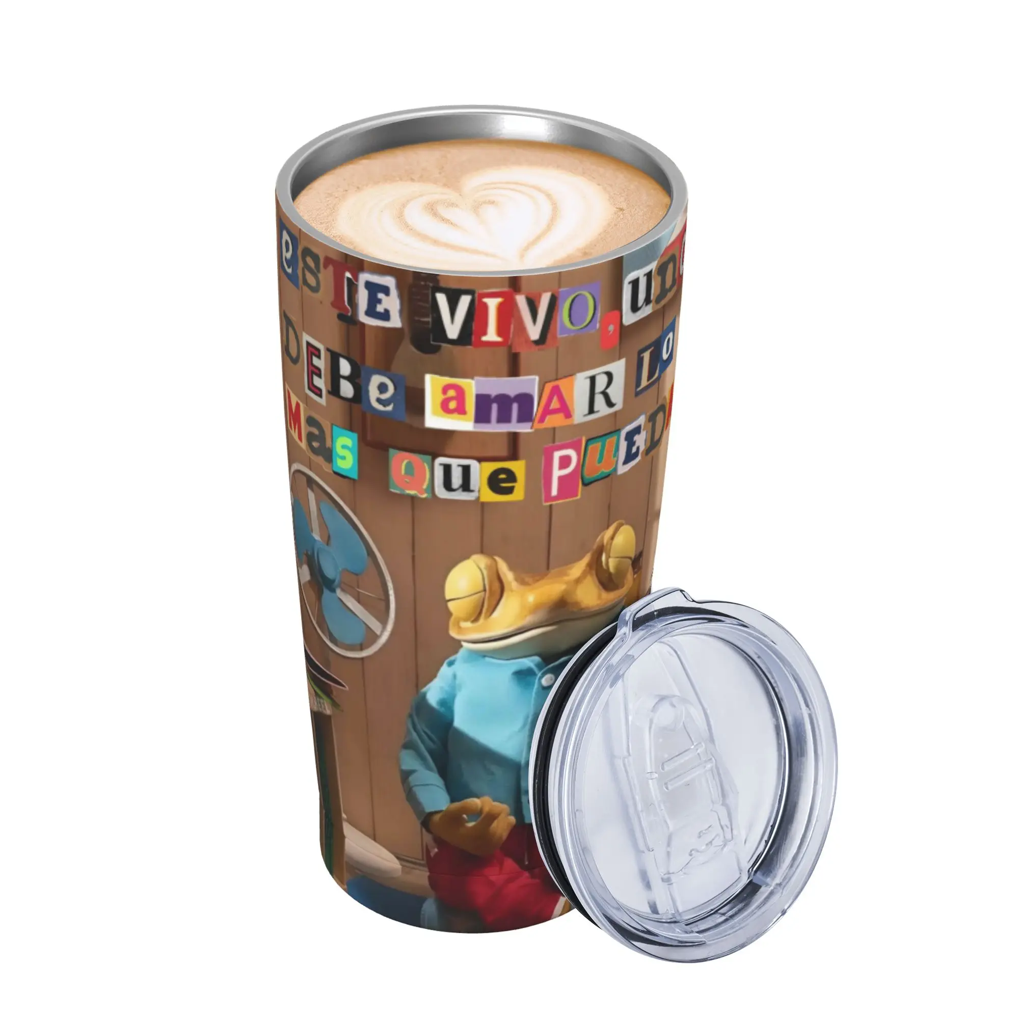 Bad Bunny DTMF Tour 2026 Insulated Tumbler with Lid  Stainless Steel Thermal Mug Office Home Car Bottle Cups 20oz