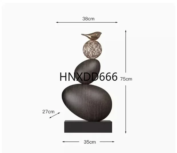 Cobble shape sculpture office sales office stone to run lucky ornament