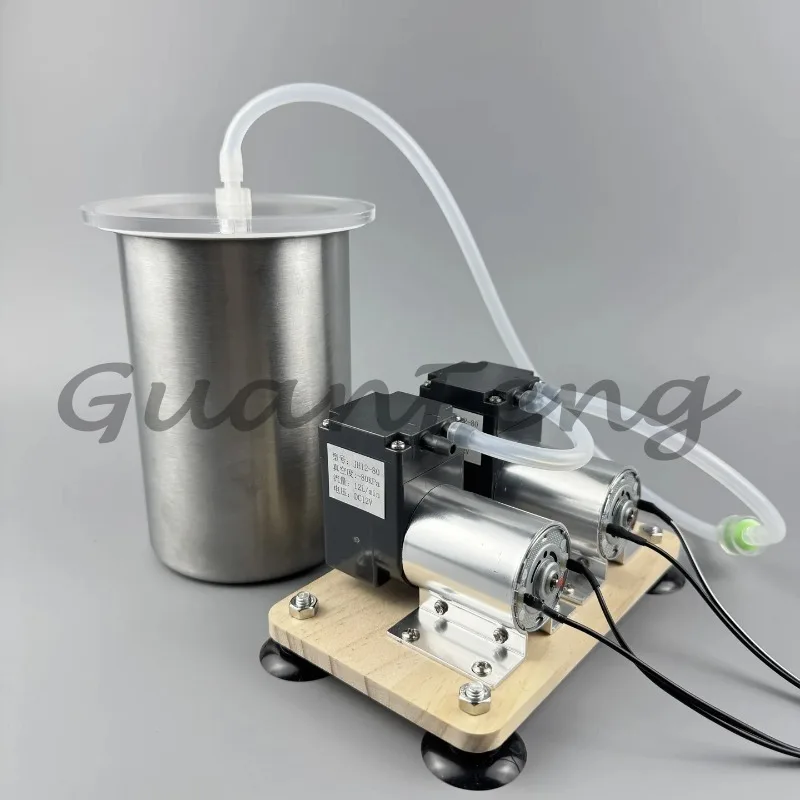 Stainless Steel Vacuum Defoaming Tank with Transparent Lid, Electric Seal Resin AB Glue Bubble Remover Bucket