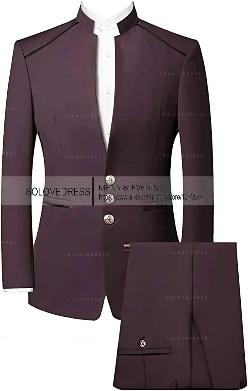 

2 Pieces Men's Business Suits Double Breasted Regular Fit Notch Lapel Plaid Wool Prom Tuxedos For Wedding (Blazer+Pants)