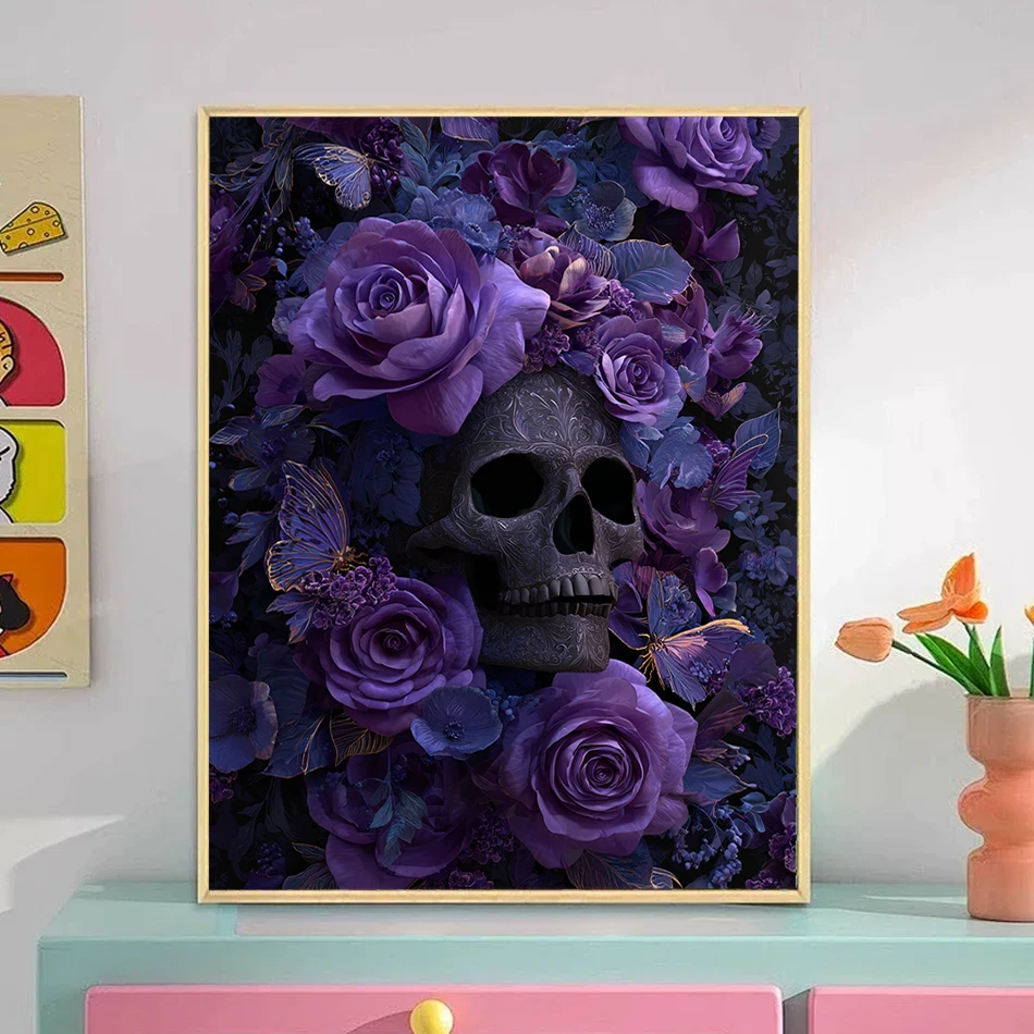 

SDOYUNO Painting By Numbers Oil Watercolors Abstract Purple Flower Drawing Canvas Handmade Diy Crafts Wall Decoration For Home