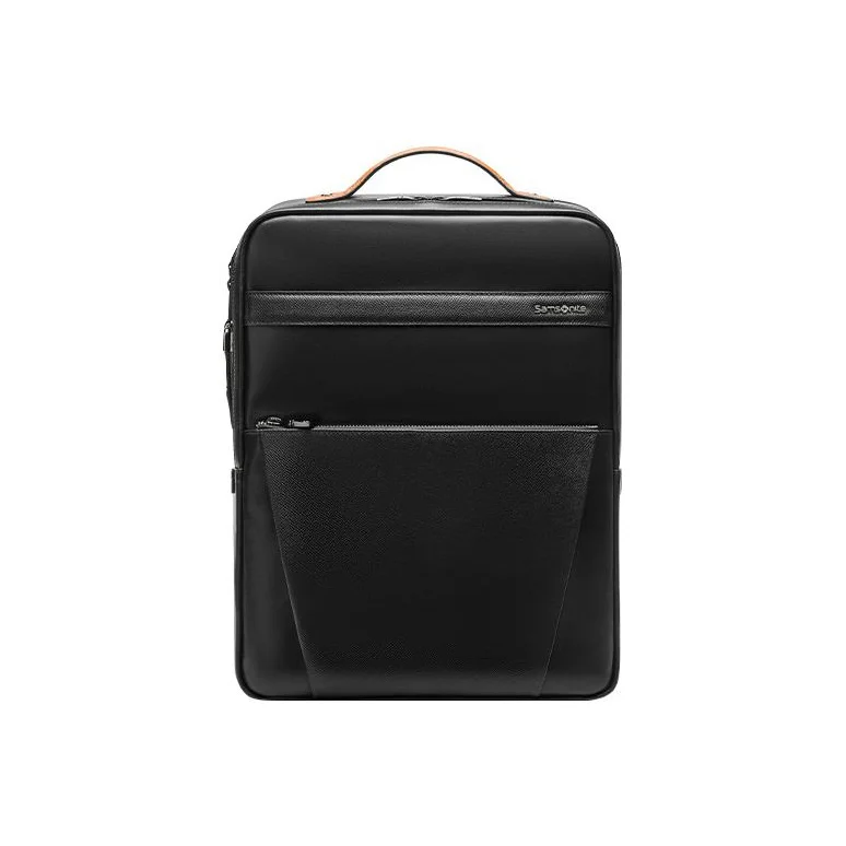 Mochila de Couro SAMSONITE Masculina Preta
