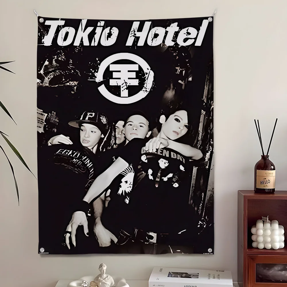 T-TokioS H-Hotel Band Music Flag Home&Garden Outdoor Microfiber Printed Decoration Background Art Flag Banner