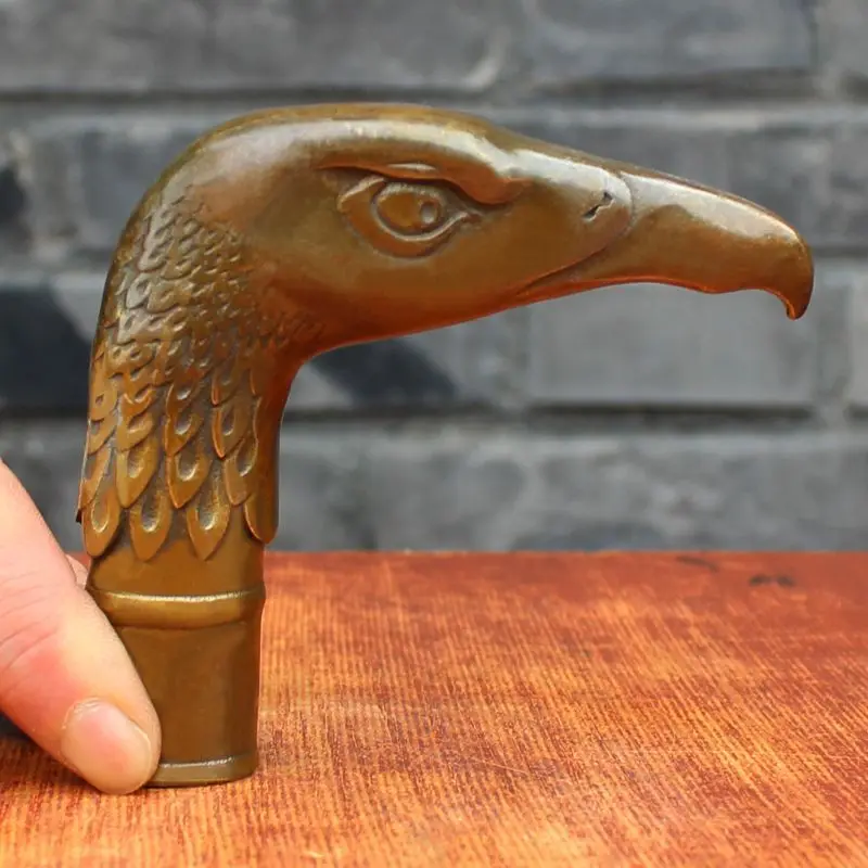 Long-billed eagle Walking Stick Head handle Statue