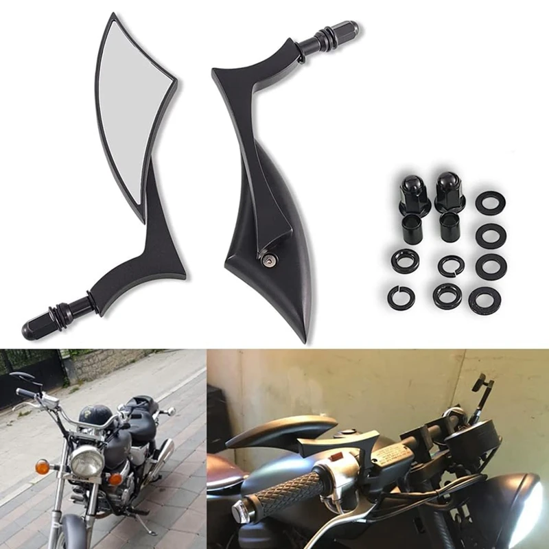 Motorcycle Rearview Mirror Side Mirror Motorcycle Supplies Parts Accessories For ,Black