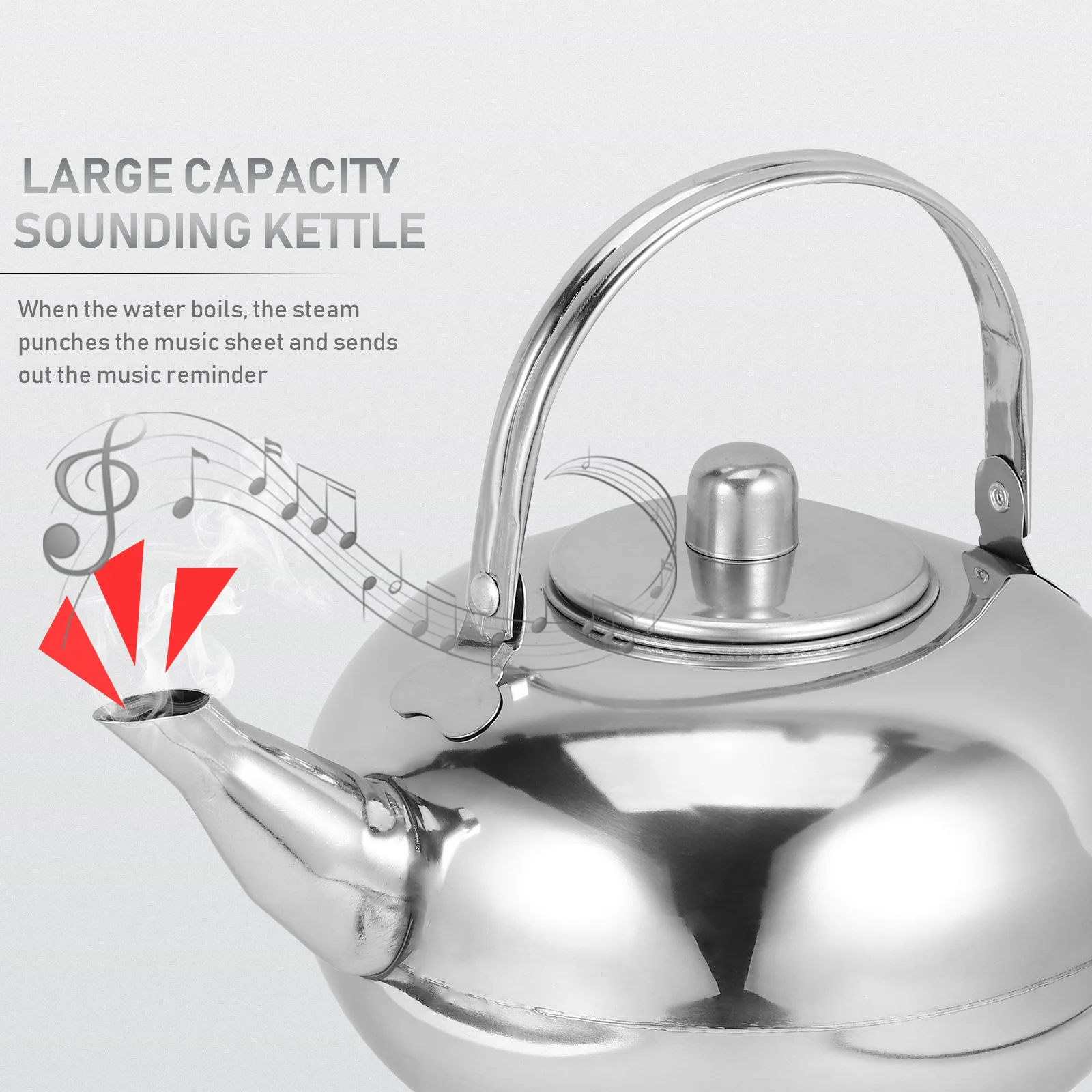 

Insulated Stainless Steel Tea Pot Silver 2L Thermal Teapot Vacuum Water Pot for Home Restaurant Office Outdoor Travel