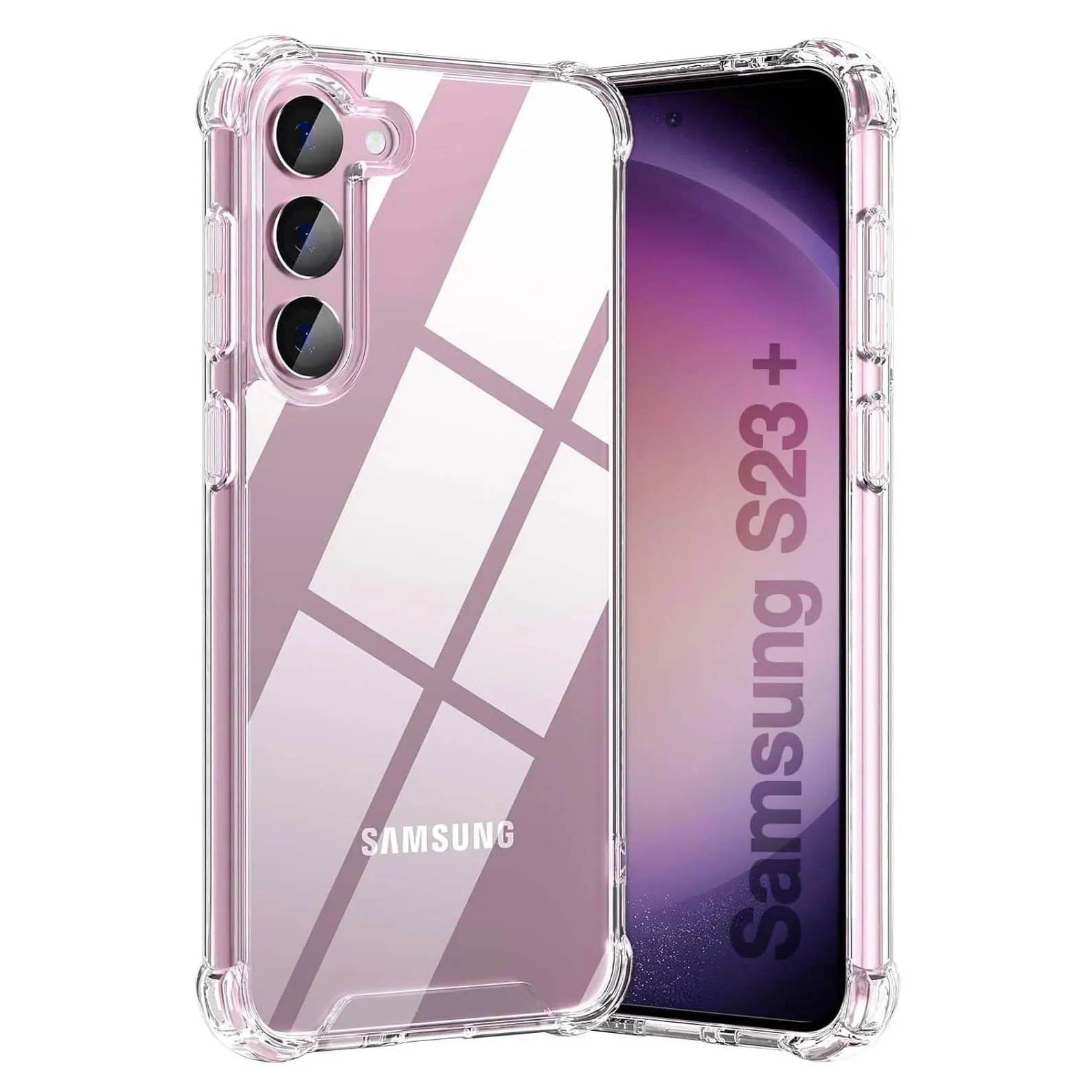 Transparent Phone Case For Samsung Galaxy S26 S25 Plus S24 S23 Ultra Thin Edge Silicone Soft Cover for Samsung S22 FE S21 S20