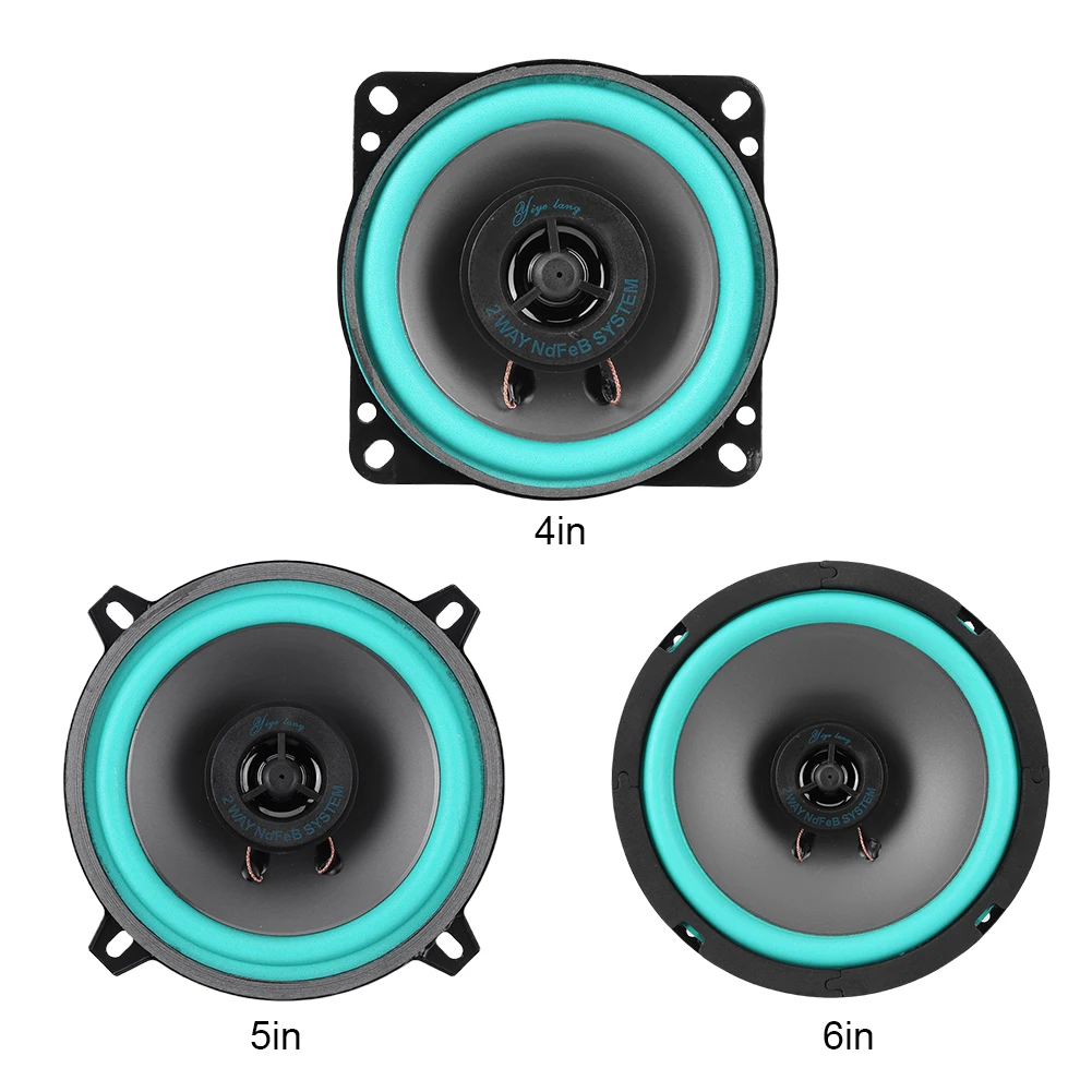 Caisson de basses Coaxial HiFi 4/5/6.5 pouces, 100W/160W, Audio de voiture, musique stéréo 12V, sensibilité stéréo, klaxon Audio de voiture 92dB