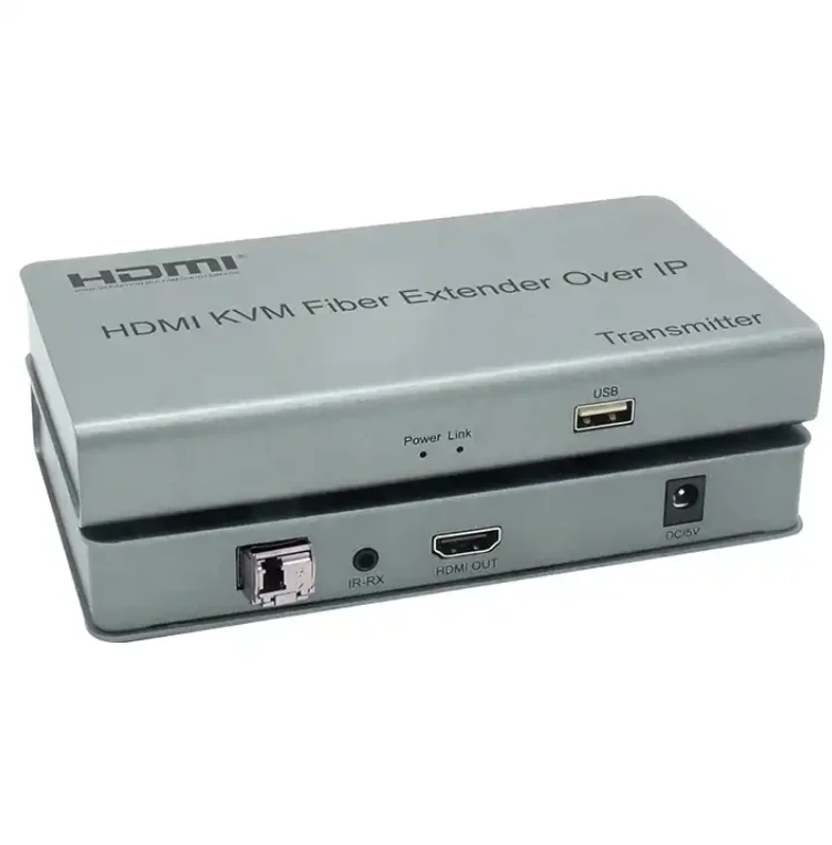 Long Distance 1080p HDMI Fiber Extender 20km Over IP with KVM HDMI Loopout Fiber Extender