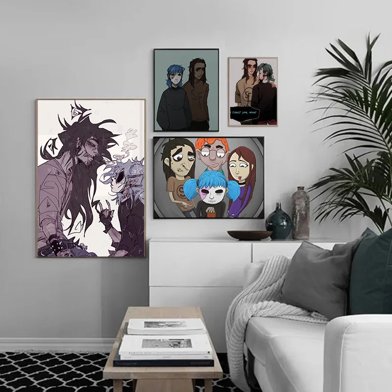 Game Sally Face Poster for Living Room Art Poster Decoration Game Room Horror Suspense Anime Figure Print Wall Art Poster Gift