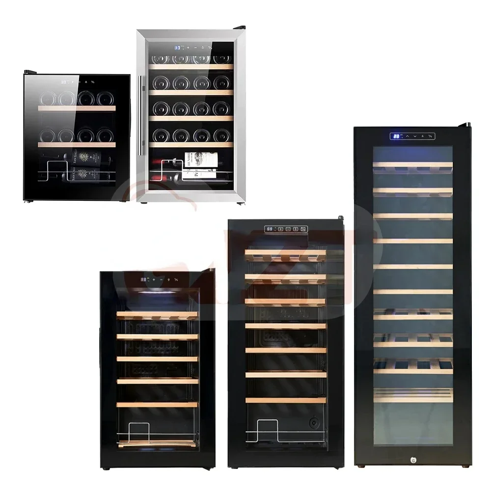 

New Arrival 15/20/24/32/48 Bottles 58L-138L Adjustable Temperature Durable Compressor Wine Cooler Fridge For Wine Beverage Drink