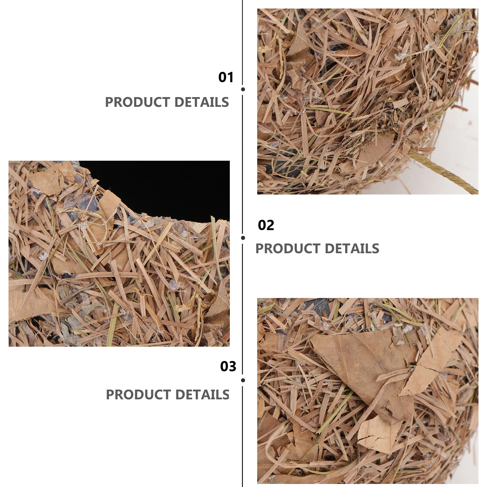 

1Pcs Hanging Bird Nest Straw Woven Natural Aviary Outdoor Garden Decor Simulation Bird Shelter Decorative Pet Nest